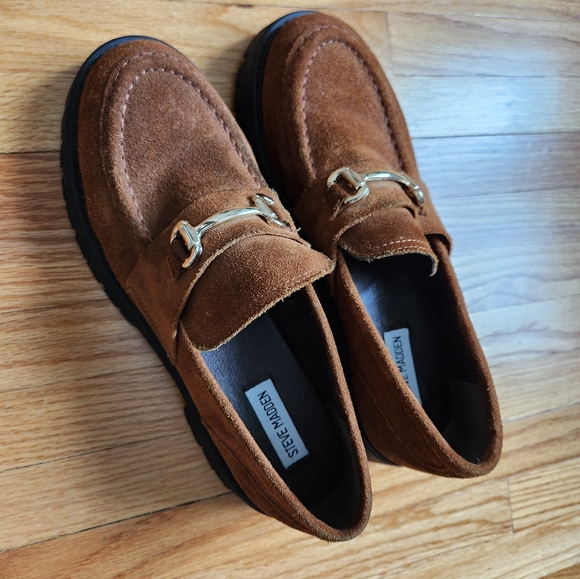 Steve Madden Lando Suede Platform Loafer size 10 - Picture 3 of 12